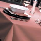 Dusky Rose Natural Weave Tablecloths