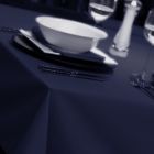 Navy Blue Tablecloths Natural Weave 