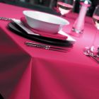 Raspberry Natural Weave Tablecloths