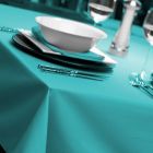 Turquoise Natural Weave Tablecloths