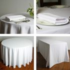White tablecloths square, rectangular & round 