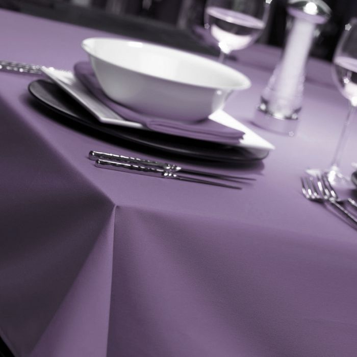 Purple tablecloth store