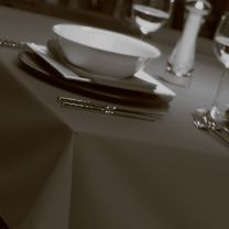 Dark Grey Tablecloths Natural Weave  