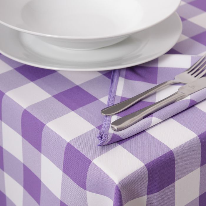 Louisiana Lush Lilac American Gingham Check Tablecloths