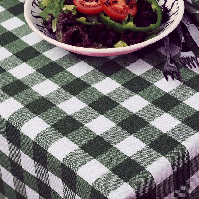 Verde Green Gingham Tablecloths  