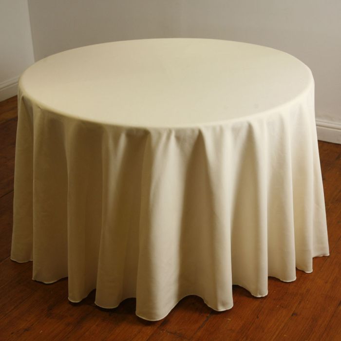 Vanilla Ivory Round Circular Tablecloths 