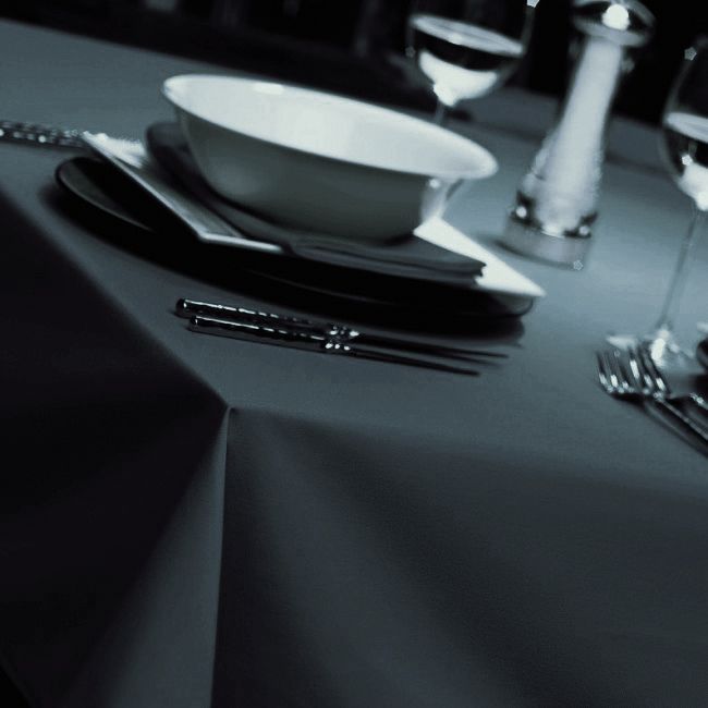 Prussian Slate Blue Tablecloths Natural Weave
