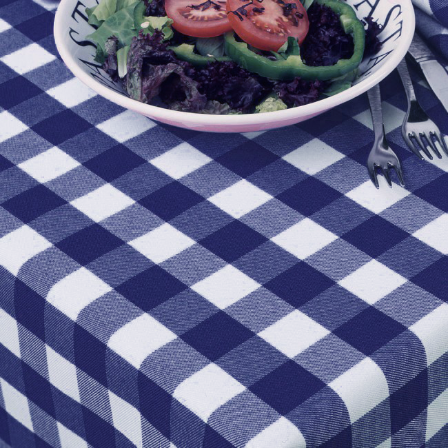 Barcelona Royal Blue Gingham Check Tablecloths