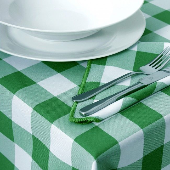Vermont Forest Green American Gingham Check Tablecloths