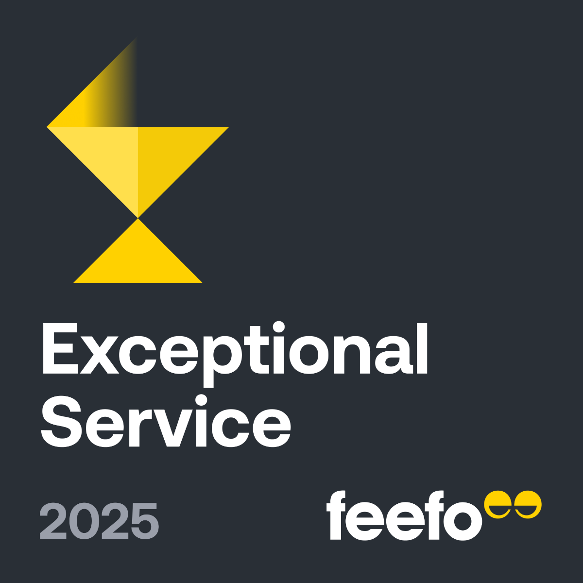 Feefo Exceptional Service Award 2025