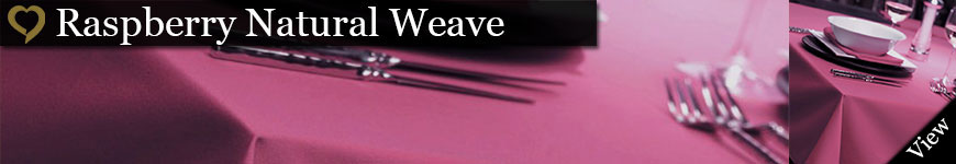 Raspberry Natural Weave Tablecloths