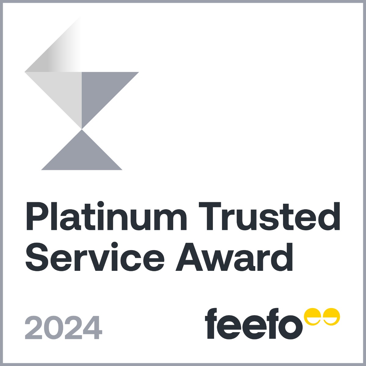 Feefo Platinum Trusted Customer Service Award 2024