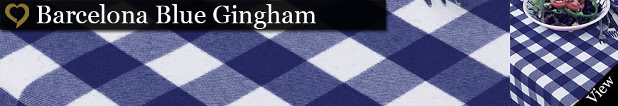 royal blue gingham tablecloths & napkins