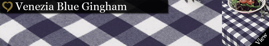 blue gingham tablecloths & napkins