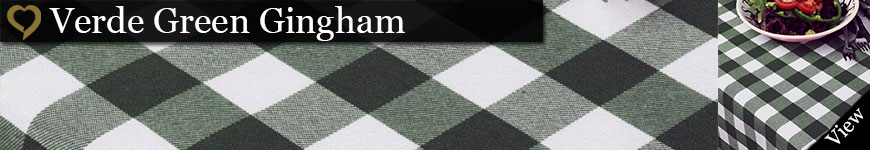 dark green gingham tablecloths & napkins