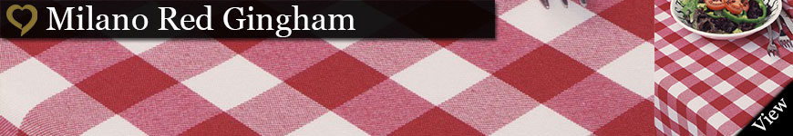 gingham tablecloths & napkins in 7 colours & 16 sizes