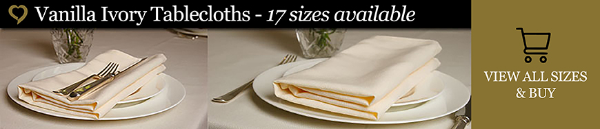 Ivory Round Hospitality Tablecloths