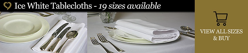 Ice White Hospitality Tablecloths