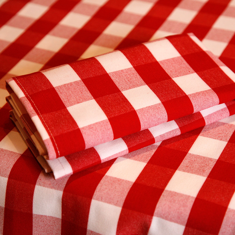 Red gingham tablecloth on sale
