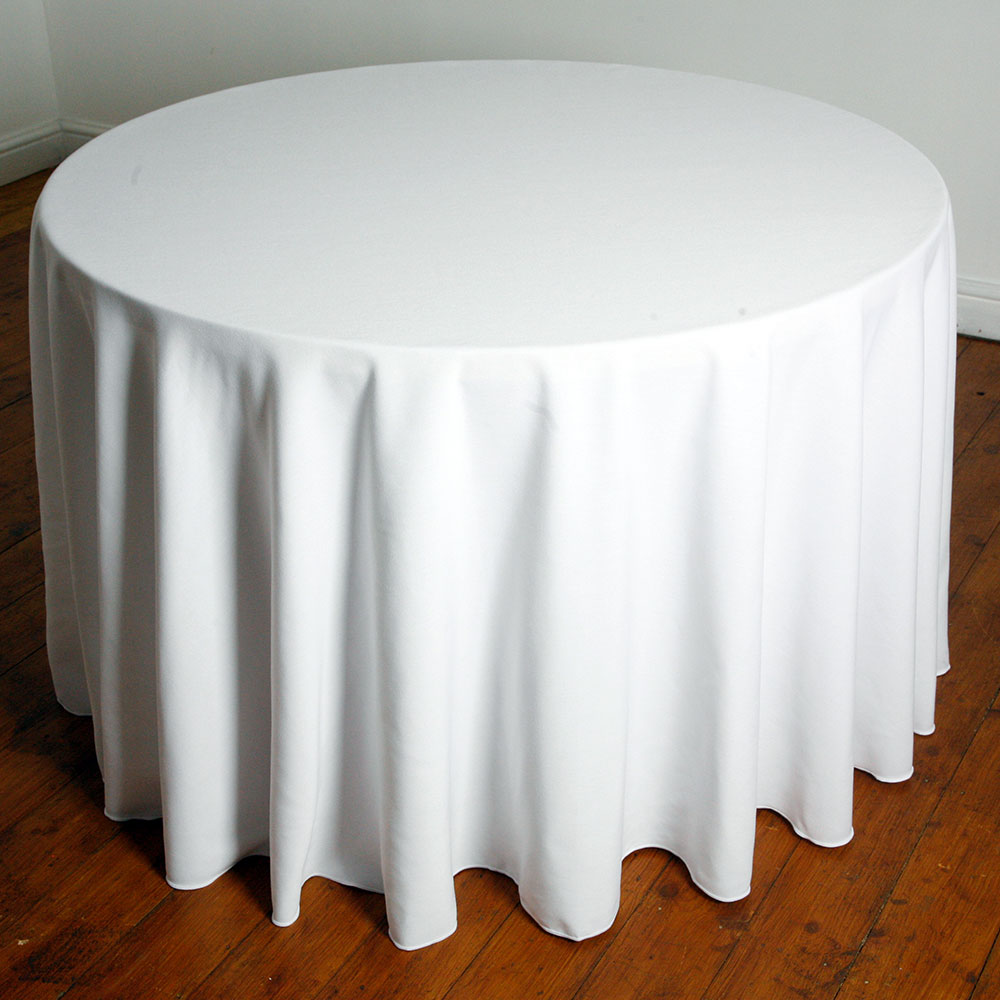 White Round Tablecloths 60 70 88 108 118 130 Next Day